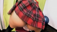 Bubble Butt Teen In School Skirt Bouncing That Ass Thumb