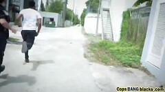 Interracial outdoor threesome fucking with hot cops and BBC! Thumb