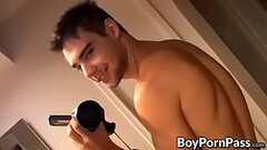 Big dick twink Zack Randall jerking if off in the bathroom Thumb