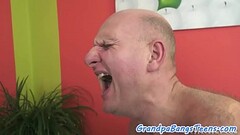 Busty teen sprayed with thick oldmans jizz Thumb