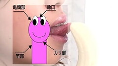 Slutty girl eats a banana sensually Thumb
