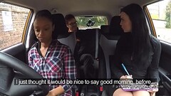 Driving examiner and ebony had oral in car Thumb