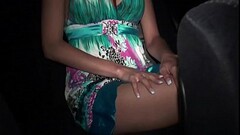 Cute Kitty Jane undressing in car before participating in public gang bang orgy Thumb