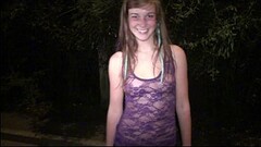Hot blonde teen Alexis Crystal in her first PUBLIC gangbang Thumb