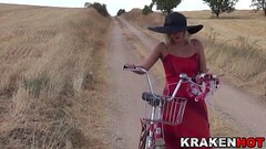 Voyeur video with a Girl Outdoor provocating with her ass Thumb