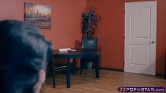Busty office slut in stockings gives blowjob and having anal Thumb
