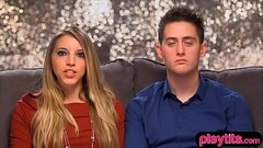 Amateur blonde and her boyfriend tries threesome sex Thumb